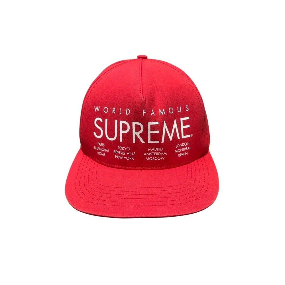Supreme World Famous Red Snapback Hat (2015) OSFA
